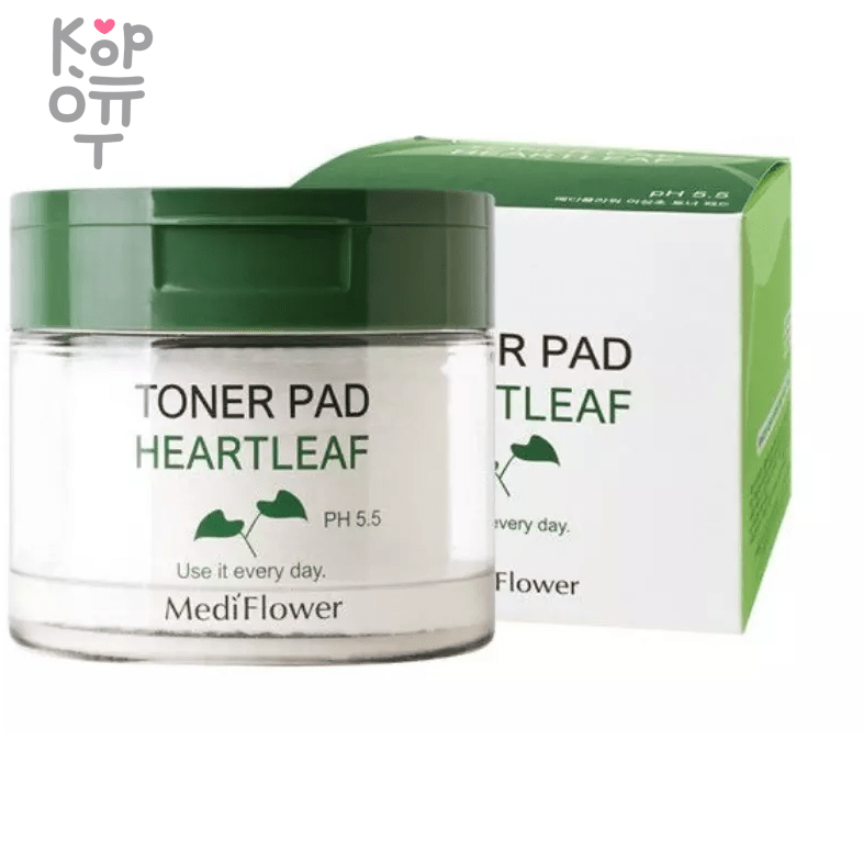 Medi Flower PHA Pad Heartleaf pH5.5 - Увлажняющие тонер пэды для лица с экстрактом Хауттюйнии 180мл./60шт. , купить с доставкой на дом фото 1 &mdash; Корейские товары для всей семьи(КорОпт)