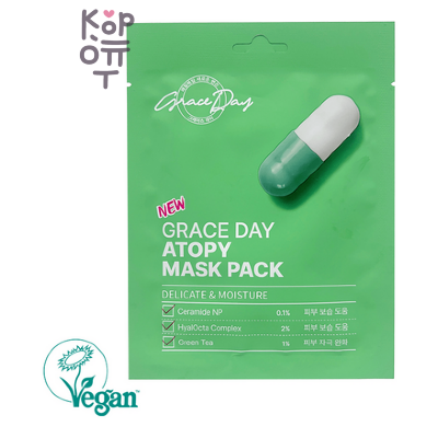 Grace Day Mask Atopy - Маска для лица с натуральными ингридиентами 1 шт./27 мл, успокаивающая