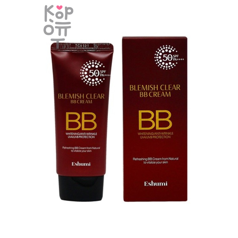 ВВ крем, для лица матирующий/BLEMISH CLEAR BB CREAM SPF 50+ PA++++, Eshumi