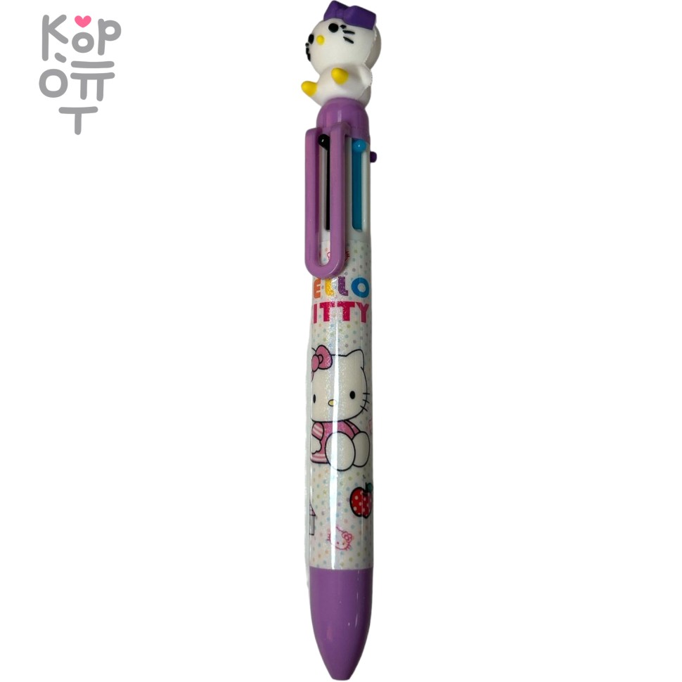 Deli Six Color Ballpoint Pen - Ручка 6-ти цветная шариковая "Киса" на масляной основе, толщина 0,5мм, купить с доставкой на дом фото 1 — Корейские товары для всей семьи(КорОпт)