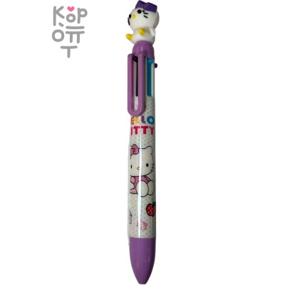 Deli Six Color Ballpoint Pen - Ручка 6-ти цветная шариковая "Киса" на масляной основе, толщина 0,5мм