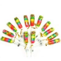 Леденец на палочке с фруктовым вкусом ShangJiaYi Caterpillar Lolipop - Фруктовые Гусенички