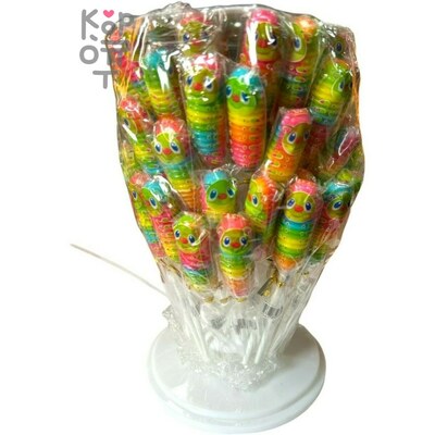 Леденец на палочке с фруктовым вкусом ShangJiaYi Caterpillar Lolipop - Фруктовые Гусенички