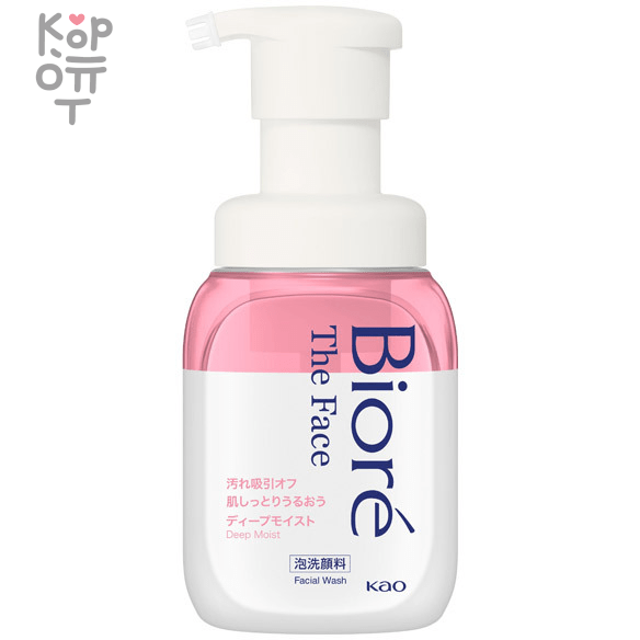 KAO Biore The Face Foaming Cleanser Deep Moist - Очищающая пенка для лица, Глубокое увлажнение, 200мл., купить с доставкой на дом фото 1 — Корейские товары для всей семьи(КорОпт)