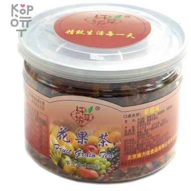 Цветочный чай на каждый день с фруктами - Клубничный вкус, 120гр. — Корейские товары для всей семьи(КорОпт)