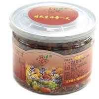 Цветочный чай на каждый день с фруктами - Клубничный вкус, 120гр.