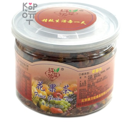 Цветочный чай на каждый день с фруктами - Клубничный вкус, 120гр.
