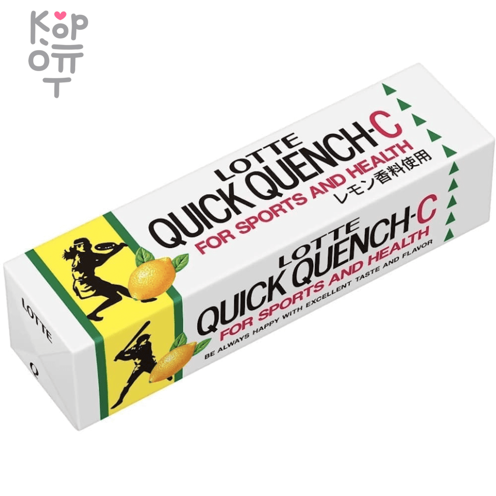 Lotte Quick Quench-C - Кислая жевательная резинка c ароматом Лимона 26гр.*15шт. в блоке., купить с доставкой на дом фото 1 — Корейские товары для всей семьи(КорОпт)