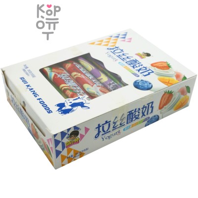 Жевательная конфета тянучка Rui Kang Foods Yogurt со вкусом Йогурта Фруктовым ассорти