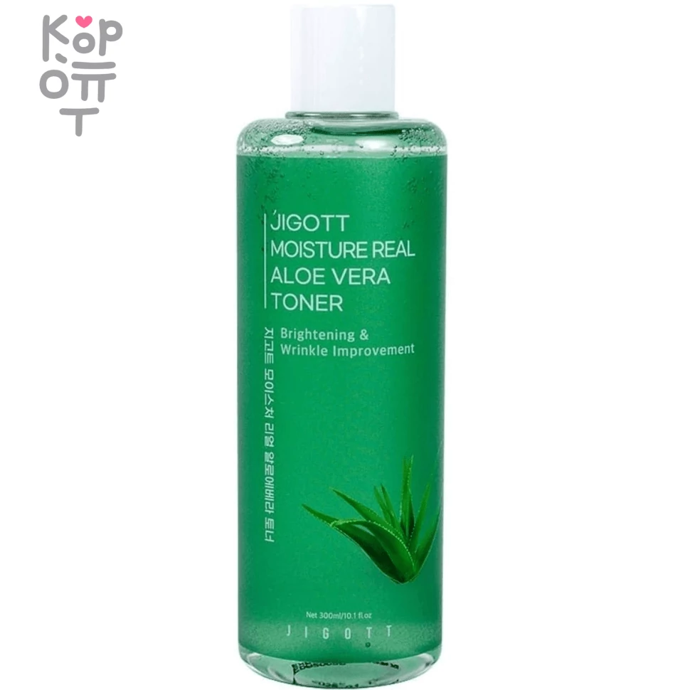 Jigott Moisture Real Aloe Vera Toner - Увлажняющий тонер с экстрактом алоэ вера 300мл., купить с доставкой на дом фото 1 — Корейские товары для всей семьи(КорОпт)