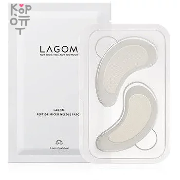 Lagom Peptide Micro Needle Patch - Патчи с микроиглами для зоны вокруг глаз 1пара., купить с доставкой на дом фото 1 — Корейские товары для всей семьи(КорОпт)