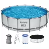 Каркасный бассейн Bestway Steel Pro MAX Frame Pool модель 56438, 457х122см(16015л.), фильтрующий насос, лестница в комплекте, купить с доставкой на дом фото 1 — Корейские товары для всей семьи(КорОпт)