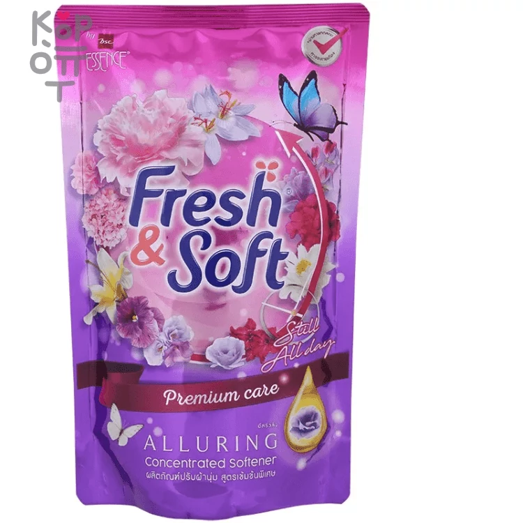 LION Essence Fresh &amp; Soft - Кондиционер для белья 500мл., мягкая упаковка — Корейские товары для всей семьи(КорОпт)