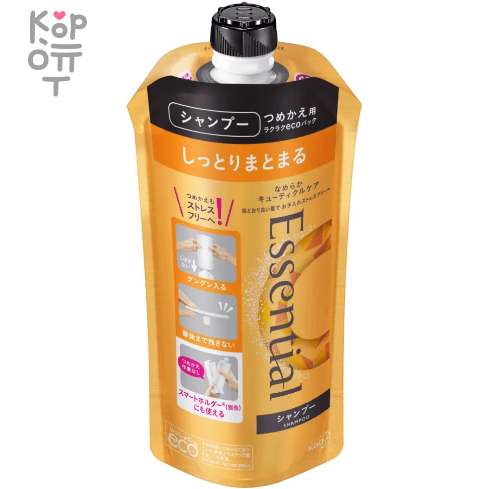 KAO Essential Smart Repair Shampoo - Восстанавливающий шампунь для сухих и поврежденных волос с фруктово-цветочным ароматом., купить с доставкой на дом фото 1 — Корейские товары для всей семьи(КорОпт)