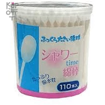 Gel Corporation Shower Time Ватные палочки косметологические (110 бумажных белых ватных палочек), купить с доставкой на дом фото 1 — Корейские товары для всей семьи(КорОпт)