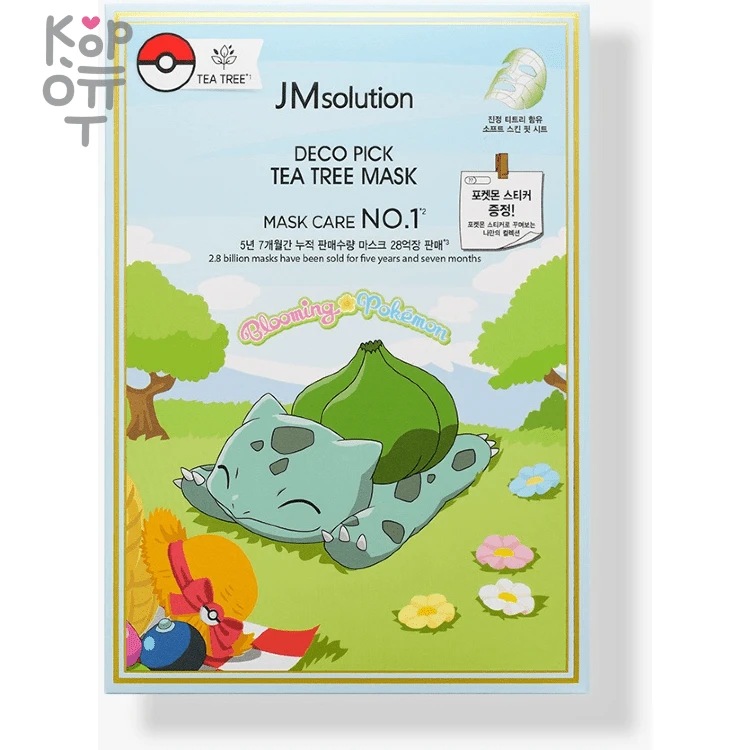 JMsolution Pokemon Deco Pick Mask - Освежающая маска для лица тканевая 30мл. — Корейские товары для всей семьи(КорОпт)