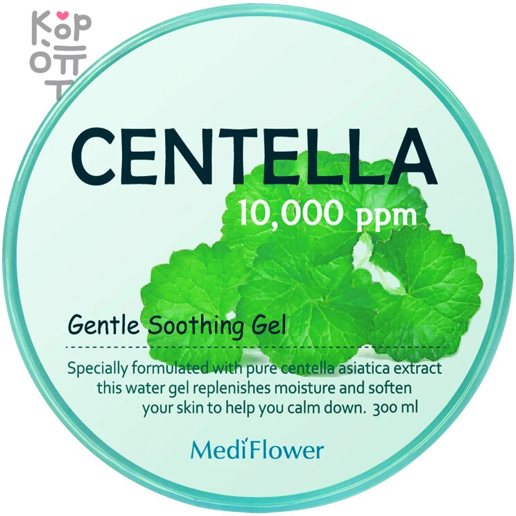 Medi Flower Centella Gentle Soothing Gel - Гель для тела успокаивающий с Центеллой 300мл., купить с доставкой на дом фото 1 — Корейские товары для всей семьи(КорОпт)