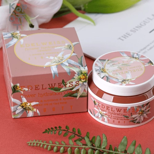 Jigott EDELWEISS FLOWER HYDRATION CREAM Увлажняющий крем для лица с экстрактом эдельвейса 100мл., купить с доставкой на дом фото 1 — Корейские товары для всей семьи(КорОпт)