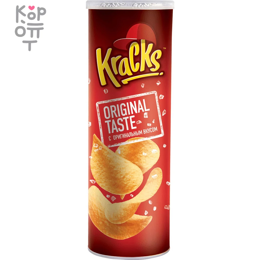 Картофельные чипсы Kracks в тубе, 160гр., купить с доставкой на дом фото 1 — Корейские товары для всей семьи(КорОпт)