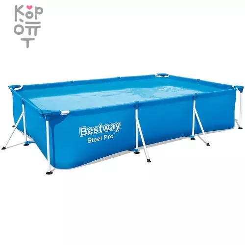 Каркасный бассейн Bestway Steel Pro Frame Pool модель 56404, 300х201смх66см(3300л.), купить с доставкой на дом фото 1 — Корейские товары для всей семьи(КорОпт)