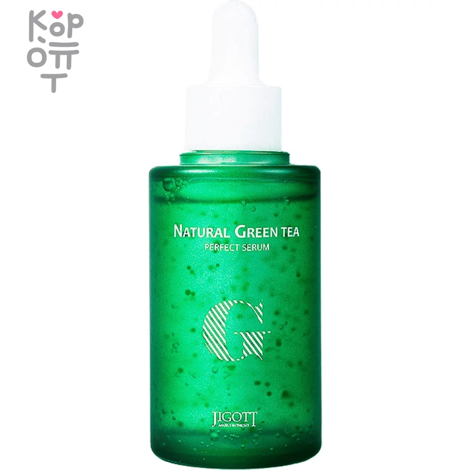 Jigott Natural Green Tea Perfect Serum - Сыворотка для лица с экстрактом зеленого чая 50мл., купить с доставкой на дом фото 1 — Корейские товары для всей семьи(КорОпт)