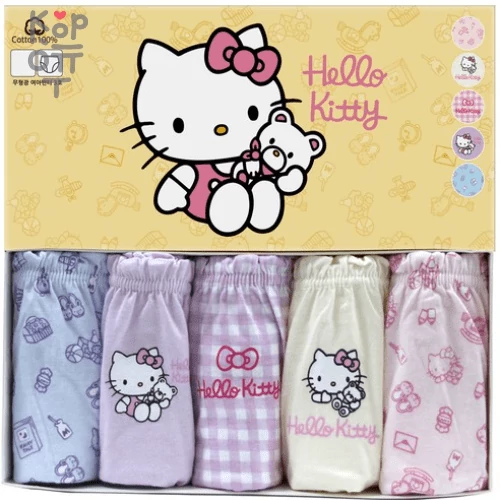 V KIDS Трусики для девочек Hello Kitty, упаковка 5шт., Ю.Корея., купить с доставкой на дом фото 1 — Корейские товары для всей семьи(КорОпт)