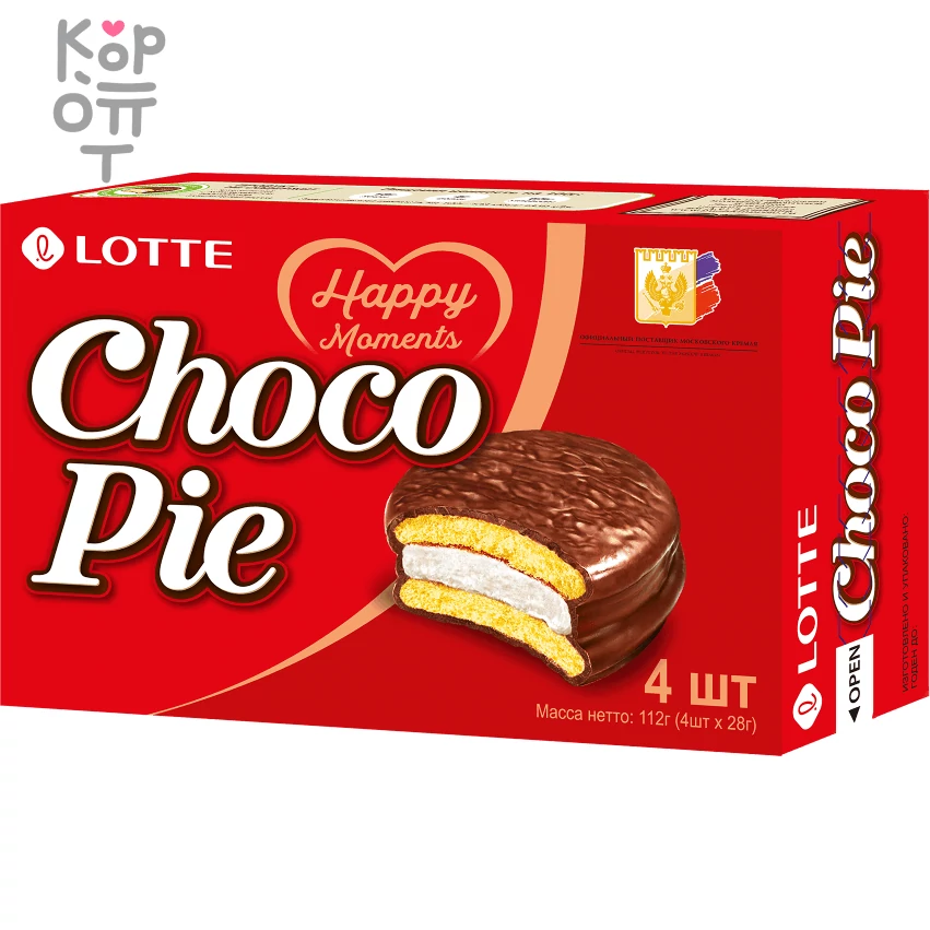 Lotte Choco Pie - Глазированное классическое печенье Чокопай., купить с доставкой на дом фото 1 — Корейские товары для всей семьи(КорОпт)