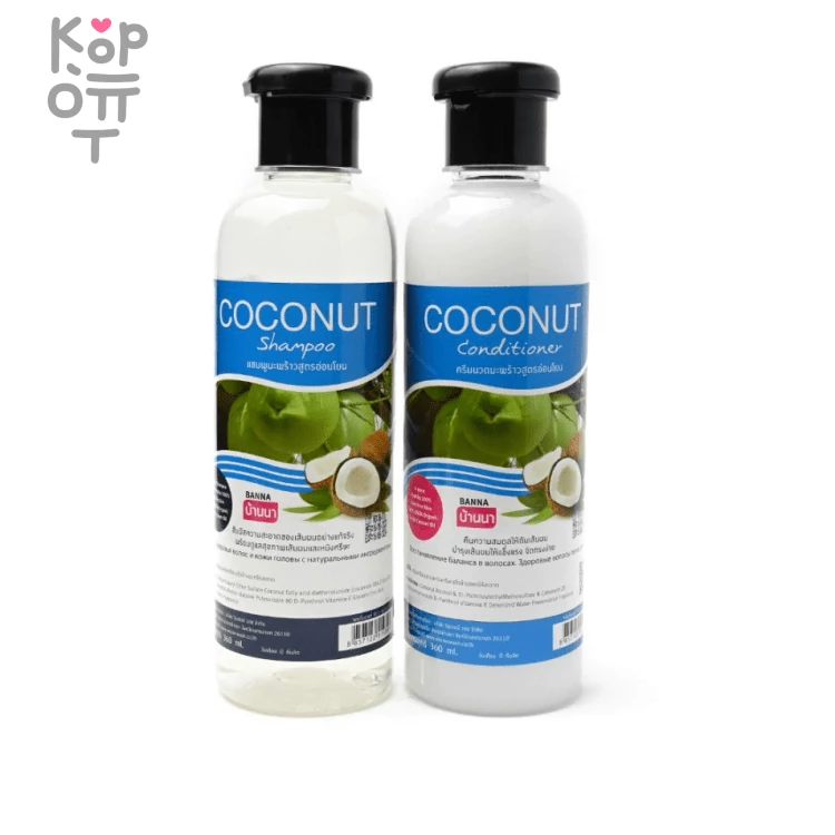Banna Shampoo &amp; Conditioner - Набор Шампунь + Кондиционер для волос, 720мл. — Корейские товары для всей семьи(КорОпт)