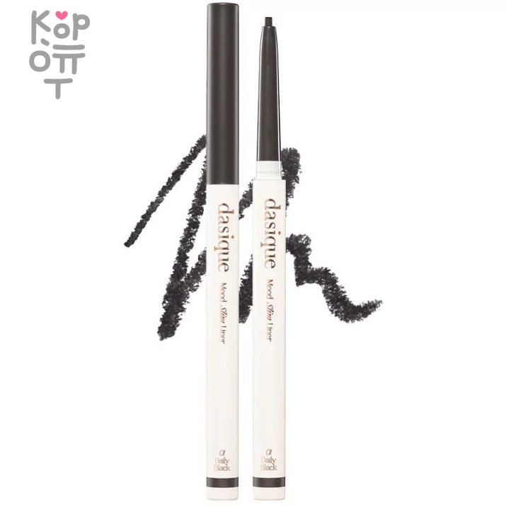 Dasique Mood Slim Gel Eyeliner #01 Black - Гелевая подводка для век, в черном оттенке., купить с доставкой на дом  Имеет стойкое покрытие, не размазывается и не скатывается.Подходит для прорисовки стрелок разных форм.Благодаря гелевой текстуре и удобному аппликатору комфортно наносится и растушевывается при желании.