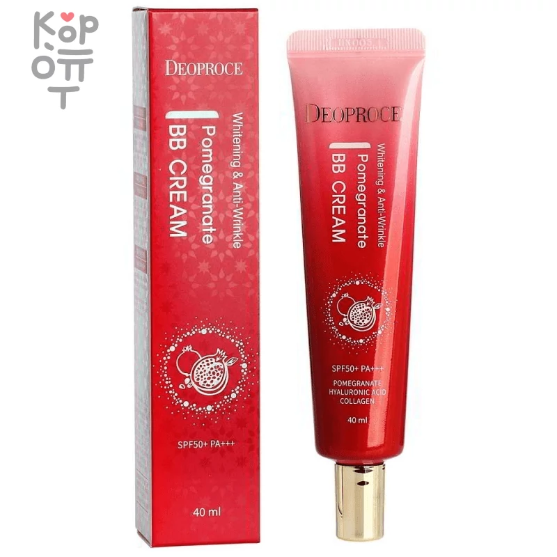 Deoproce Pomegranate BB Cream SPF50+/PA+++ 40ml - ББ крем на основе экстракта граната 40мл фото 1 — Корейские товары для всей семьи(КорОпт)