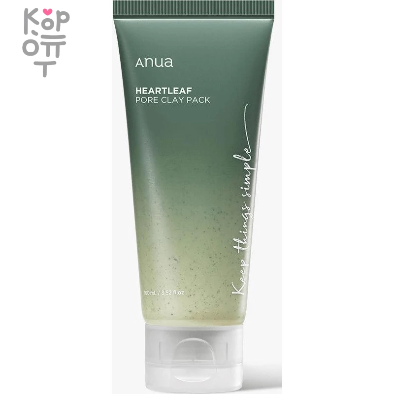 Anua Heartleaf Pore Clay Pack - Глубоко очищающая глиняная маска для лица с Гуттунией 100мл., купить с доставкой на дом фото 1 — Корейские товары для всей семьи(КорОпт)