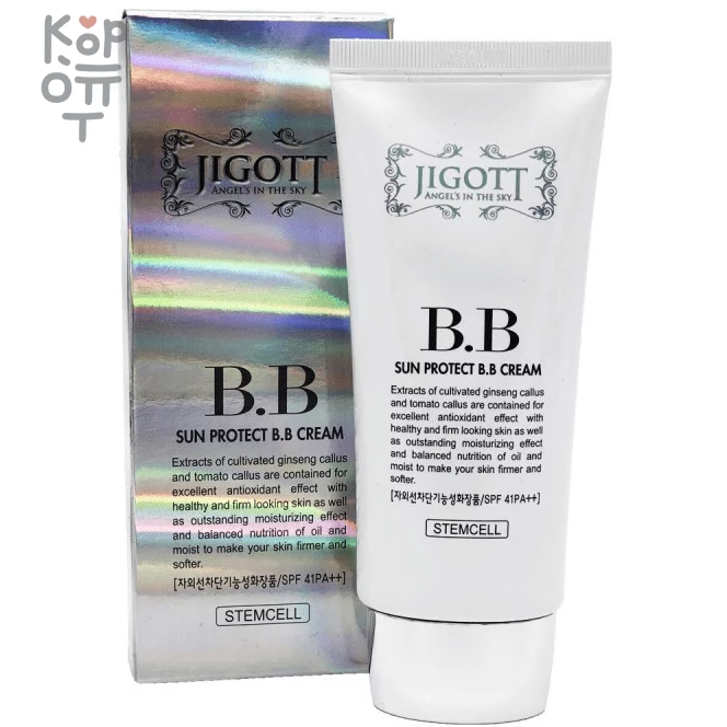 JIGOTT Sun Protect BB Cream Солнцезащитный осветляющий BB крем для лица с лепицитином и керамидами SPF41 PA++ 50мл., купить с доставкой на дом Jigott Sun Protect BB Cream Spf 41PA+++ ББ крем обладает отличными отбеливающим и антивозрастным эффектами, защищает кожу от старения так же имеет мощный защитный фактор от ультрафиолета. Отлично скрывает неровности и недостатки кожи, достаточно тонкий, не тяжелый, хорошо ложится.