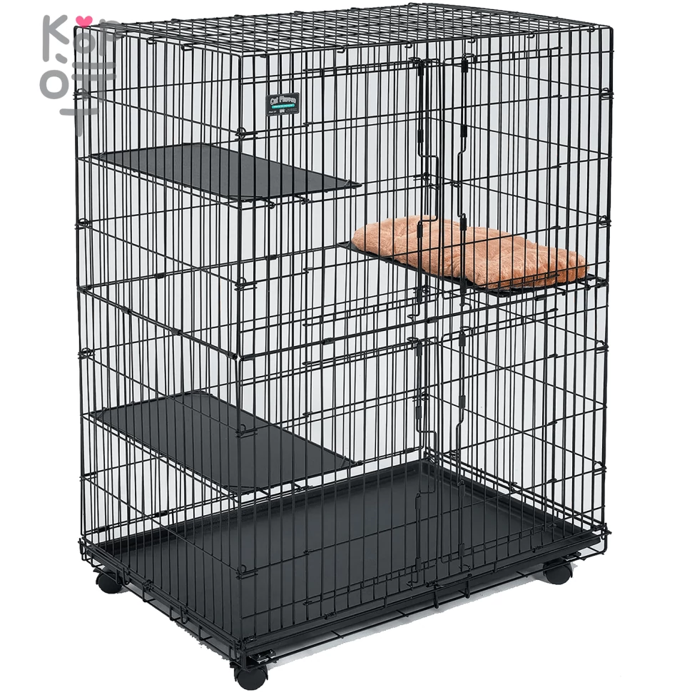 MidWest Cat Playpens - Двухэтажная клетка для кошек, 91х60х128h см., купить с доставкой на дом фото 1 — Корейские товары для всей семьи(КорОпт)
