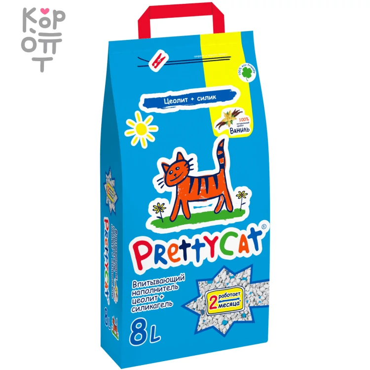 PrettyCat Наполнитель глиняный впитывающий с део-кристаллами &quot;Aroma Fruit&quot;. — Корейские товары для всей семьи(КорОпт)