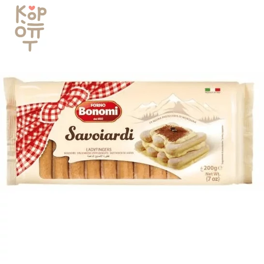 Печенье сахарное Савоярди, forno Bonomi, 200гр., купить с доставкой на дом фото 1 — Корейские товары для всей семьи(КорОпт)
