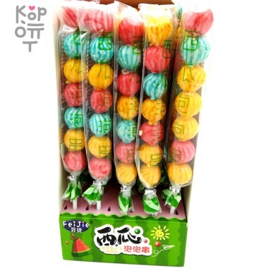 Жевательная резинка Feijie Watermelon - Арбузики, 21гр. — Корейские товары для всей семьи(КорОпт)