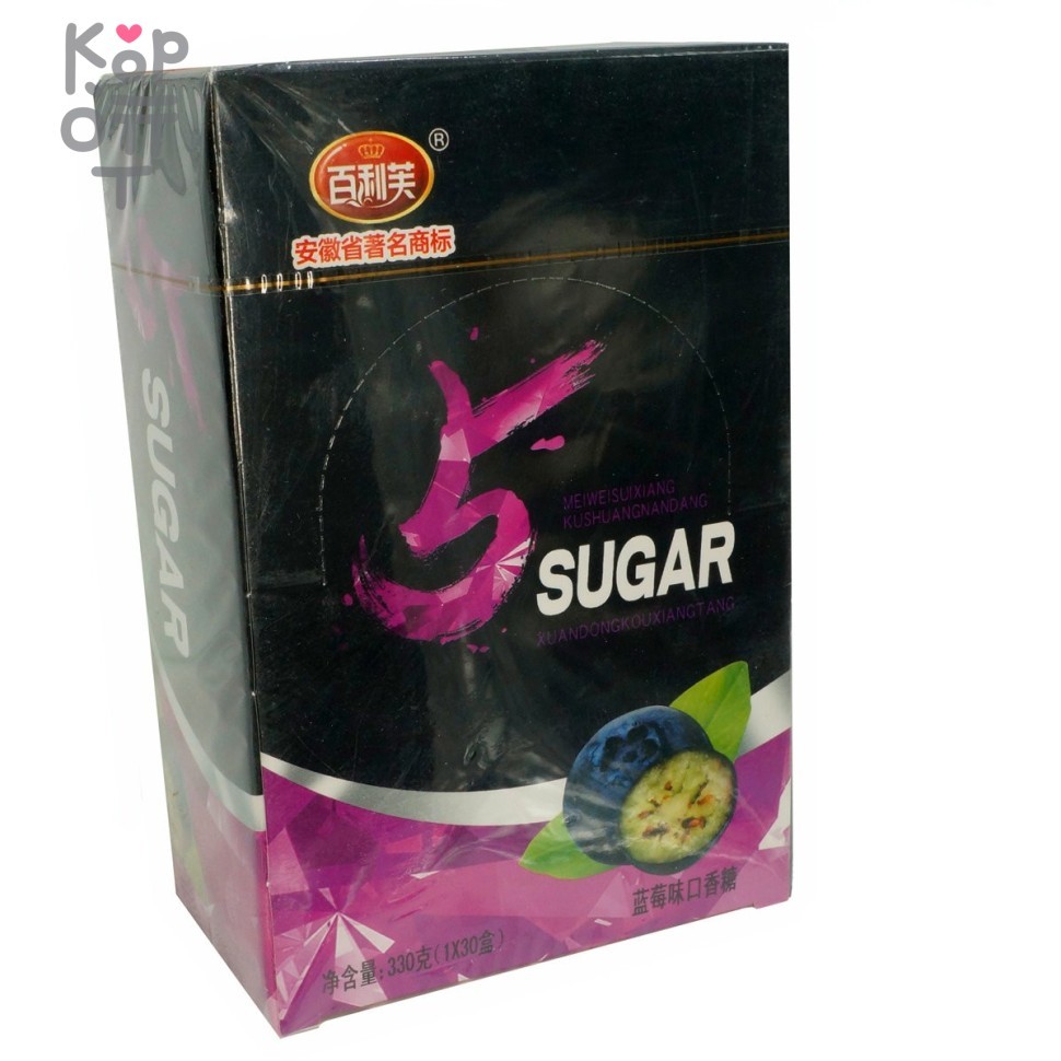 Жевательная резинка мечты 5Sugar со вкусом Голубики 11гр., купить с доставкой на дом фото 1 — Корейские товары для всей семьи(КорОпт)