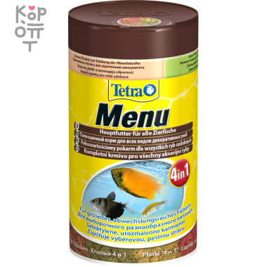 TetraMenu корм для всех видов рыб &#039;4 вида&#039; мелких хлопьев 250 мл — Корейские товары для всей семьи(КорОпт)
