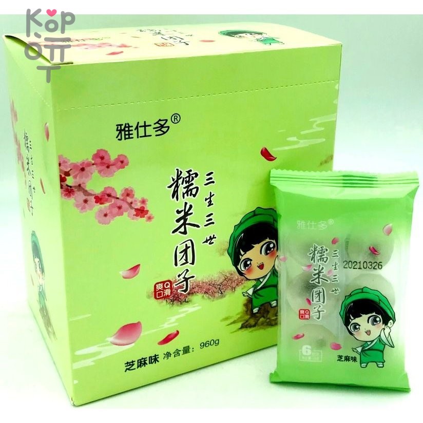 Моти Сакура со вкусом матчи Fujian, 960гр., купить с доставкой на дом фото 1 — Корейские товары для всей семьи(КорОпт)