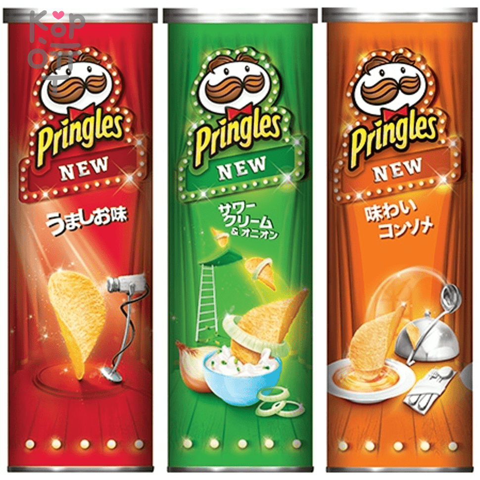 Картофельные чипсы Pringles в тубе, 110гр.
