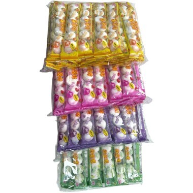 Маршмеллоу BingZai - Зефир с фруктовой начинкой и вкусом (Апельсина, Клубники, Винограда, Яблока) &mdash; Корейские товары для всей семьи(КорОпт)