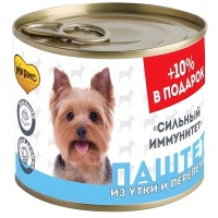 Мнямс Паштет из утки и перепела для собак всех пород «СИЛЬНЫЙ ИММУНИТЕТ»