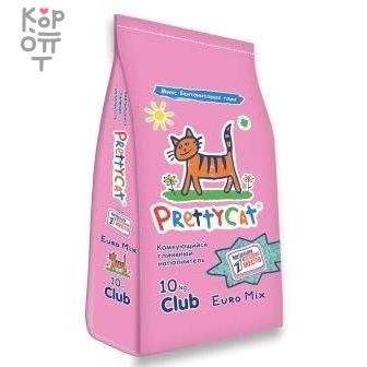 PrettyCat наполнитель комкующийся для кошачьих туалетов 'Euro Mix' 10 кг, купить с доставкой на дом фото 1 — Корейские товары для всей семьи(КорОпт)