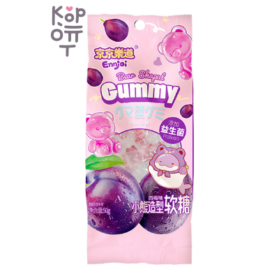 Bear Shaped Gummy Prune — Конфета желейная в форме медведя вкус сливы, Guangdong 50 г
