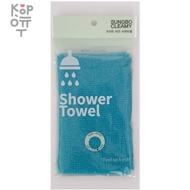 Мочалка для тела с плетением «Гофре» &quot;Shine Shower Towel&quot; (жёсткая) размер 20 см х 95 см — Корейские товары для всей семьи(КорОпт)