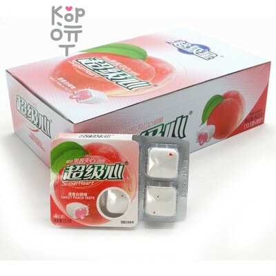 Жевательная резинка Super Heart Crispy Jam Sandwich Gum - с Клубничной начинкой