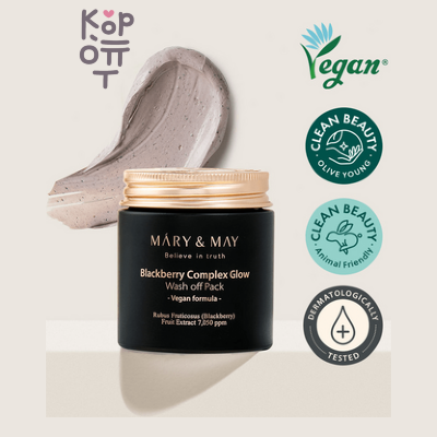 Mary&amp;May Blackberry Complex Glow Wash Off Pack - Антиоксидантная глиняная маска с Ежевикой, 125 г