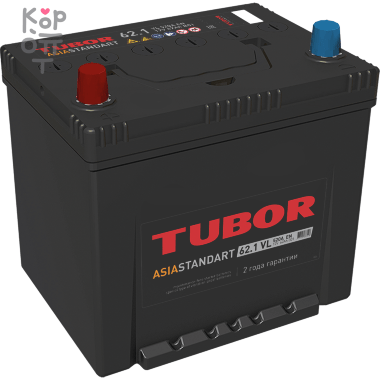 Аккумулятор TUBOR ASIA STANDART 6СТ-62.1 VL B01, 62A, D23 ( R ) — Корейские товары для всей семьи(КорОпт)