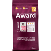 AWARD Sterilized Сухой корм для взрослых стерилизованных кошек с Индейкой и Курицей с добавлением Клюквы и Цикория.