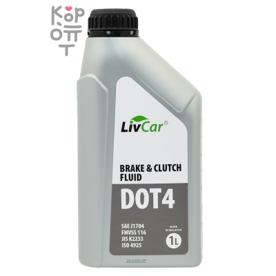 LIVCAR BRAKE&amp;CLUTCH FLUID DOT4 — Тормозная жидкость, 1 л